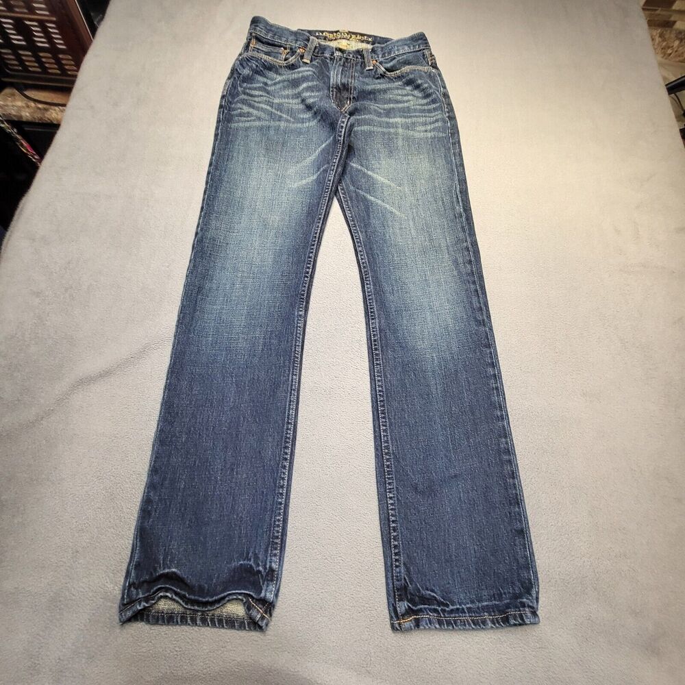 American Eagle Jeans Mens 29x31 Blue Slim Straight Stretch Distressed Denim‎